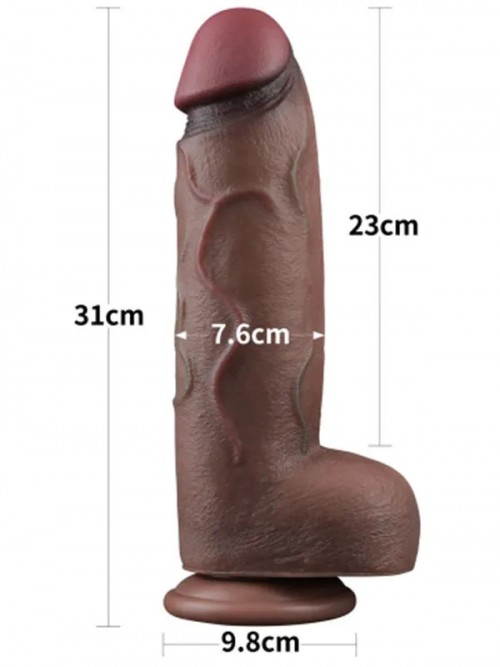 Lovetoy 12” Dual Layered Silicone Cock XXL 31 cm 4