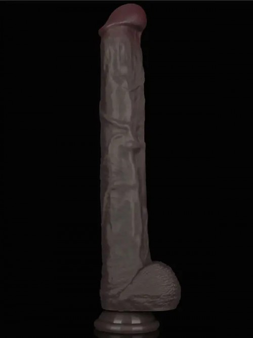Lovetoy 14.5” Dual Layered Bendable Silicone Cock XXL Dildo 37.5cm Ek Resim