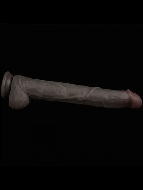 Lovetoy 14.5” Dual Layered Bendable Silicone Cock XXL Dildo 37.5cm Ek Resim