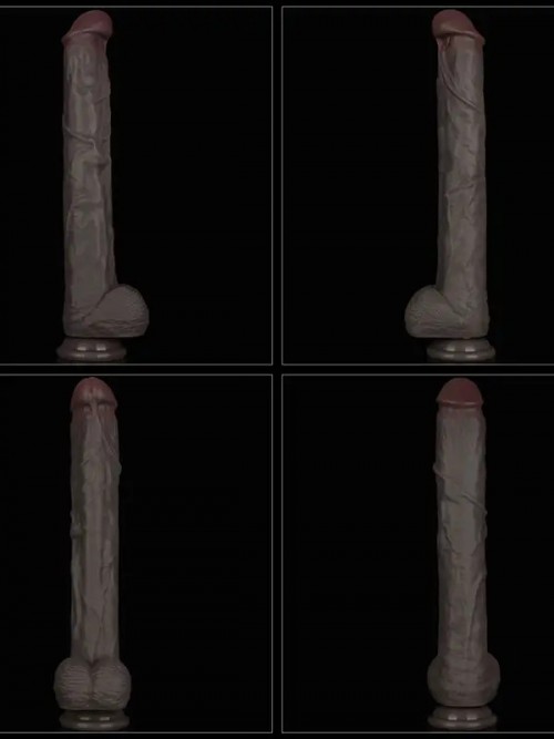 Lovetoy 14.5” Dual Layered Bendable Silicone Cock XXL Dildo 37.5cm 5