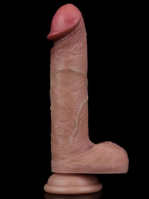 Lovetoy 9” Dual Layered Silicone Realistik Dildo 23.5 cm 2