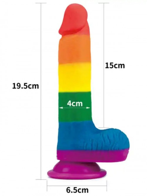 LoveToy 7.5” Prider Dildo Realistik Penis 19.5 cm 3