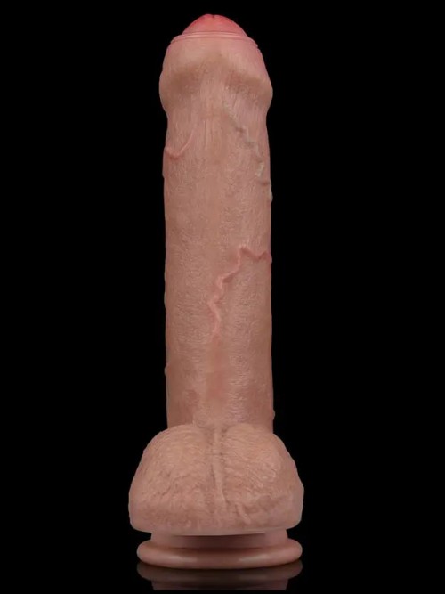 Lovetoy 8” Dual Layered Silicone Sünnetsiz Realistik Penis 20.5 cm 4