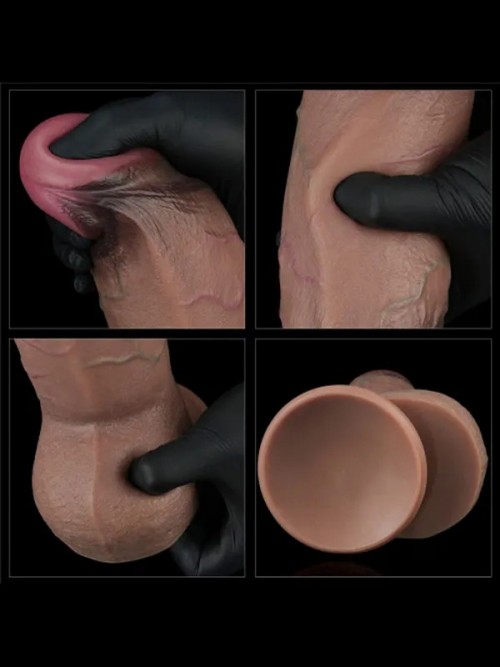 Lovetoy 9.5” Dual Layered Silicone Cock XXL 24.5 cm 5