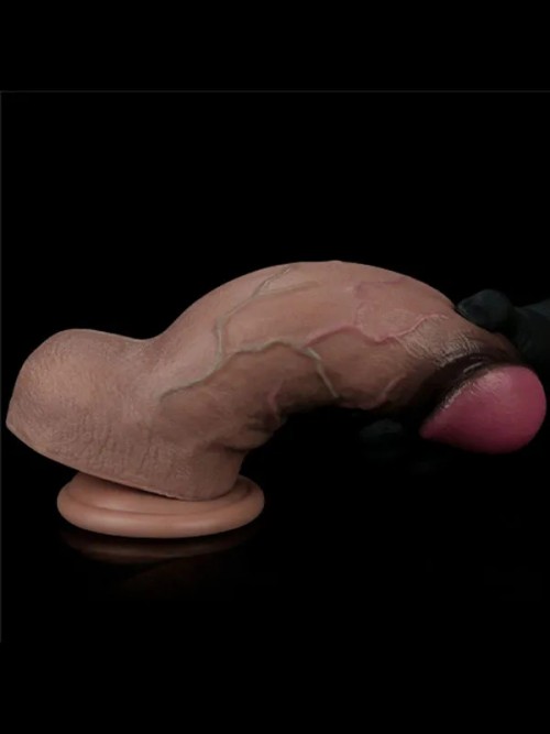 Lovetoy 9.5” Dual Layered Silicone Cock XXL 24.5 cm 3