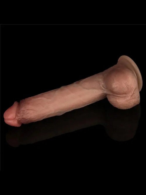 Lovetoy 9” Sliding Skin Pro Dual Layer Silicone Dong 23.7cm 5
