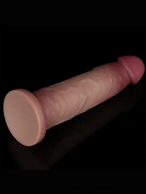 Lovetoy 9” Sliding Skin Pro II Dual Layer Silicone Dong 22.7cm 4