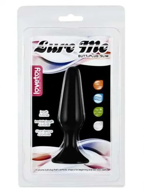 LoveToy LURE ME Silicone Anal Plug S 11.5 cm Siyah 2