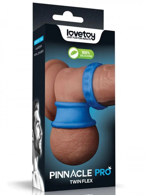 LoveToy Pinnacle Pro Twin Flex Stretcher Penis ve Testis Halkası Ek Resim