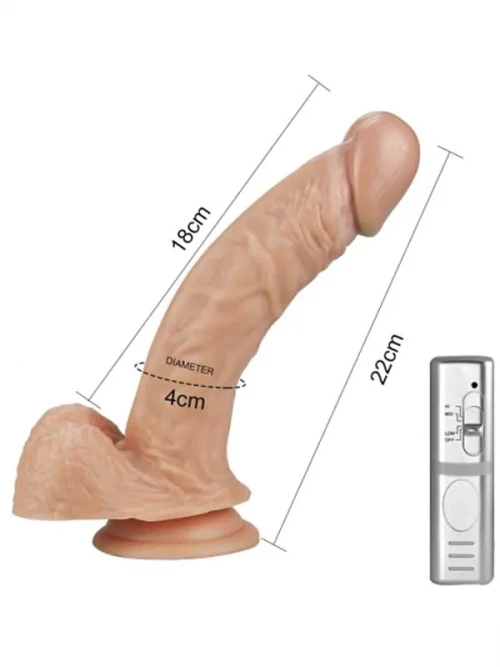 LoveToy Real Extreme Eğik Realistik Titreşimli Dildo 22 cm 3