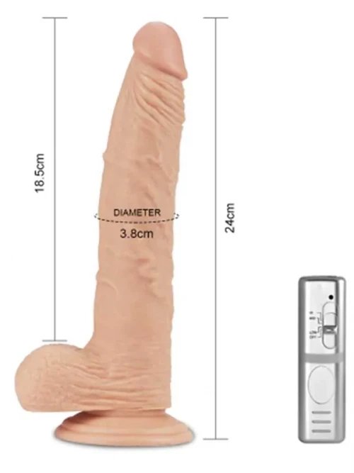 LoveToy Real Extreme Realistik Titreşimli Dildo 24 cm 4