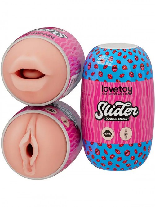 LoveToy Slider Double-Ended Çift Taraflı Ağız ve Vajinal Kupa Mastürbatör 2
