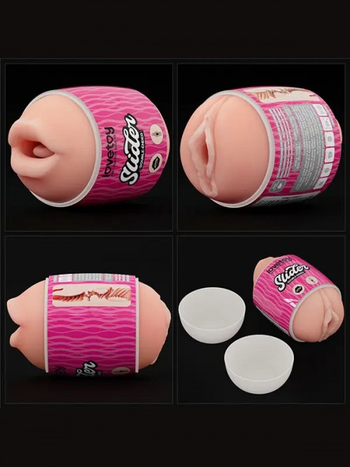 LoveToy Slider Double-Ended Çift Taraflı Ağız ve Vajinal Kupa Mastürbatör 3