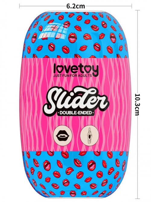 LoveToy Slider Double-Ended Çift Taraflı Ağız ve Vajinal Kupa Mastürbatör 5