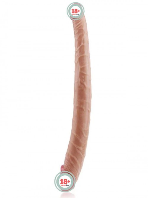 King Size Ultra Gerçekçi Çift Başlı Dildo 36 cm