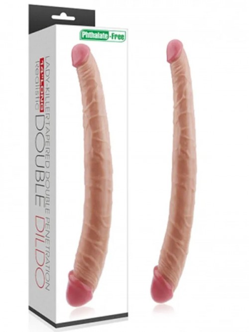 King Size Ultra Gerçekçi Çift Başlı Dildo 36 cm 4