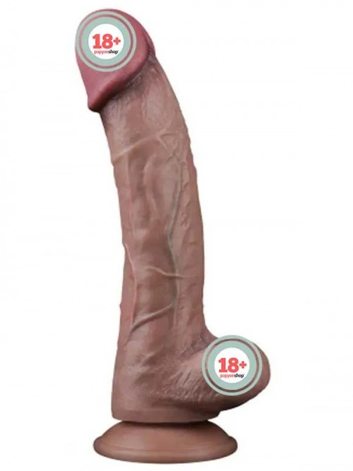 Lovetoy 10.5” Dual Layered Platinum Silicone Realistik Penis 26.5 cm