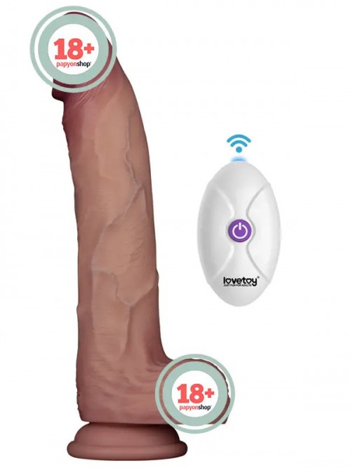 Lovetoy 10″ Vibrating Sliding Skin Pro II Silicone Dong 25cm