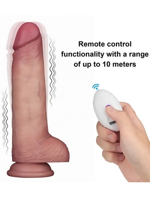 Lovetoy 8.5″ Vibrating Sliding Skin Pro II Silicone Dong 21.5cm 4