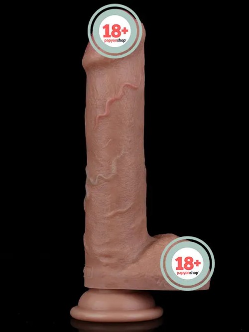 Lovetoy 8” Dual Layered Silicone Sünnetsiz Realistik Penis 20.5 cm