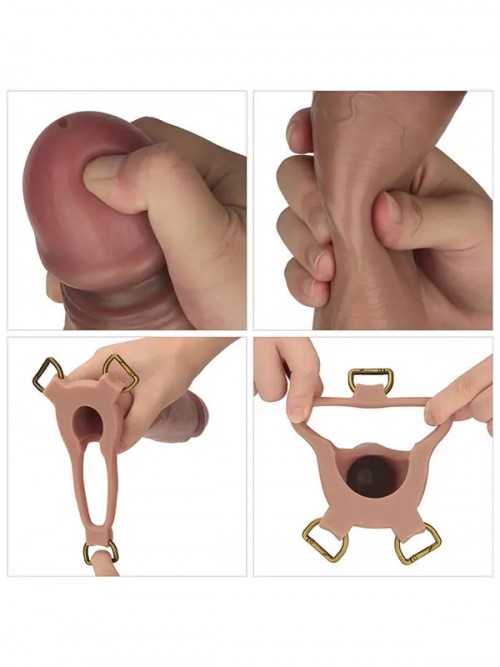 LoveToy Ingen 9” Enhanced Set L/XL/2XL İçi Boş Belden Bağlamalı Penis 21.4cm Ek Resim