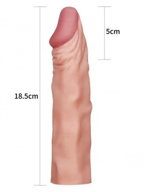 LoveToy Pleasure X Tender Gerçekçi Penis Kılıfı 5 cm Uzatmalı 5