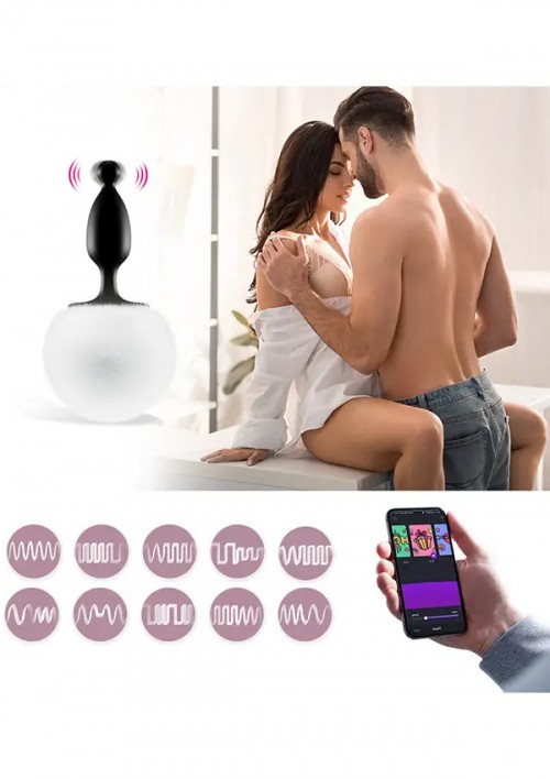 Magic Bunny Tavşan Kuyruğuna Sahip Telefon Kontrollü Eğlenceli Anal Plug 3