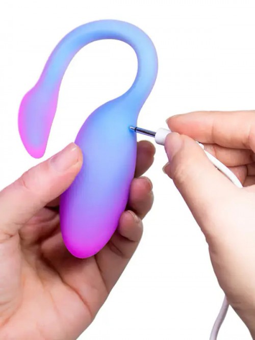 Magic Flamingo Max Çiftler için Giyilebilir Telefon Kontrollü Vibratör Mavi Ek Resim