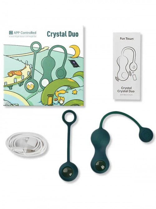 Magic Motion Crystal Duo Uygulama Destekli Titreşimli Kegel Seti Ek Resim