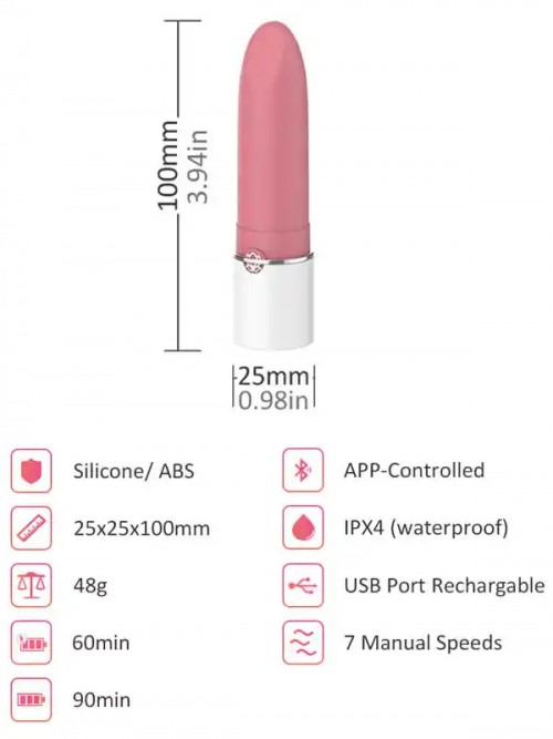 Magic Motion LOTOS Lipstick Telefon Kontrollü Ruj Vibratör 4