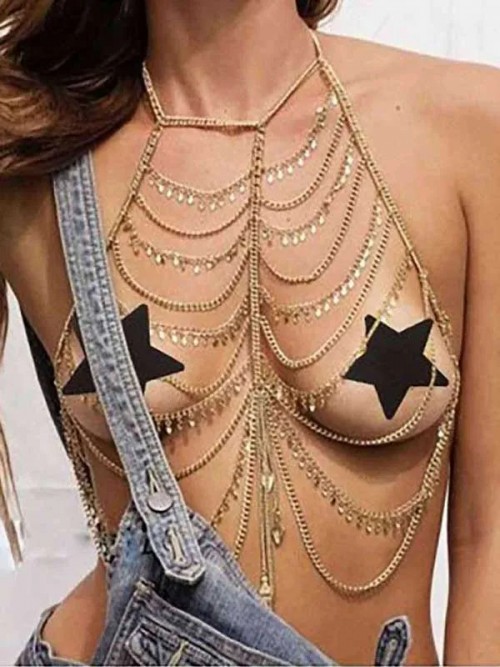 Yıldızlı Deri Göğüs Ucu Kapatıcı