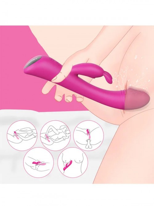 Baby Bunny Ultra Güçlü Şarjlı Titreşimli Tavşan Vibratör 22 cm 4