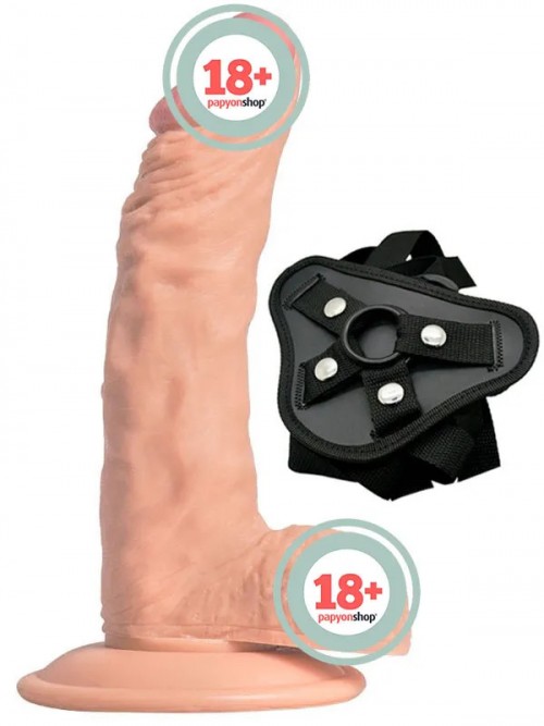 NOXXX Belden Bağlamalı İçi Dolu Realistik Penis 18 cm