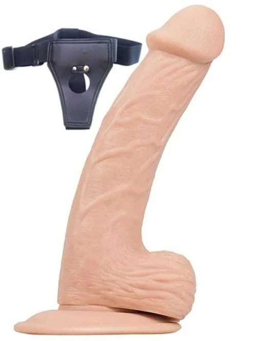 NOXXX Belden Bağlamalı İçi Dolu Realistik Penis 20 cm 2