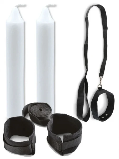 Aşk Tasmalı ve Mumlu Fetiş Set