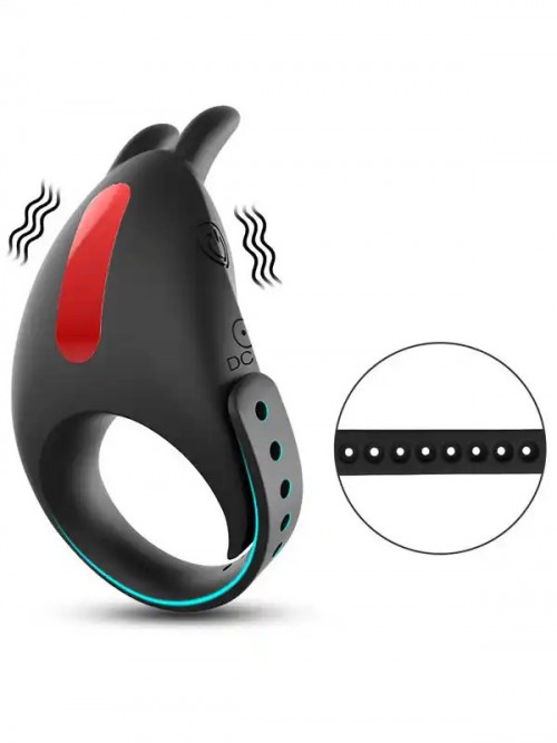 Boyutu Ayarlanabilir 7 Fonksiyonlu Şarjlı Penis Halkası 5