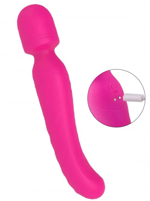 Çift Taraflı Isıtmalı Masaj Wand Vibratör 23 cm 5