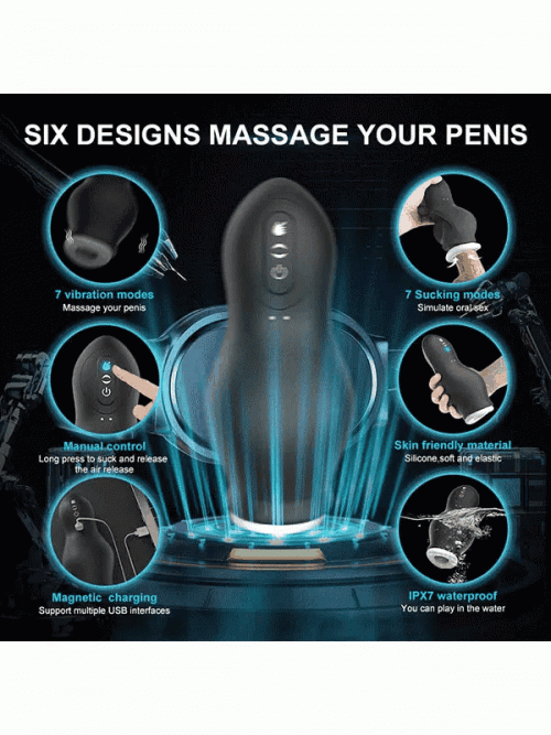 NOXXX Dragon Kiss Emmeli Şarjlı Titreşimli Güçlü Kupa Mastürbator 2