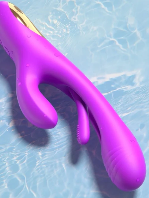 G Spot ve Klitoris Uyarıcılı Okşama Hareketli Şarjlı Rabbit Vibratör Ek Resim