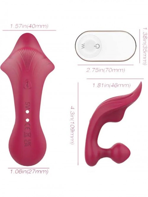 Giyilebilir Şarjlı Anal ve Vajinal Kullanım için Uzaktan Kumandalı Vibratör 5