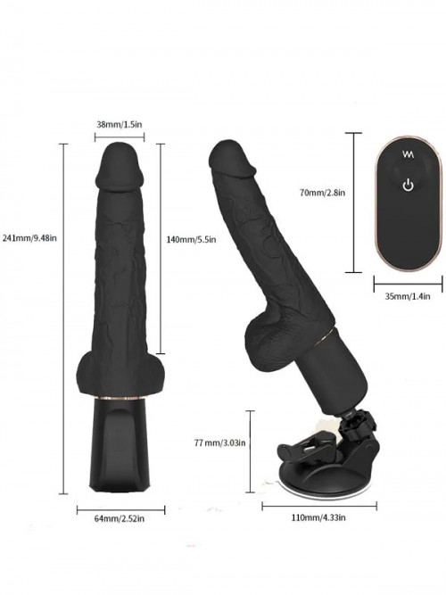 Isıtmalı İleri Geri ve Dönme Hareketli Şarjlı Uzaktan Kumandalı Vantuzlu Sex Makinesi 5