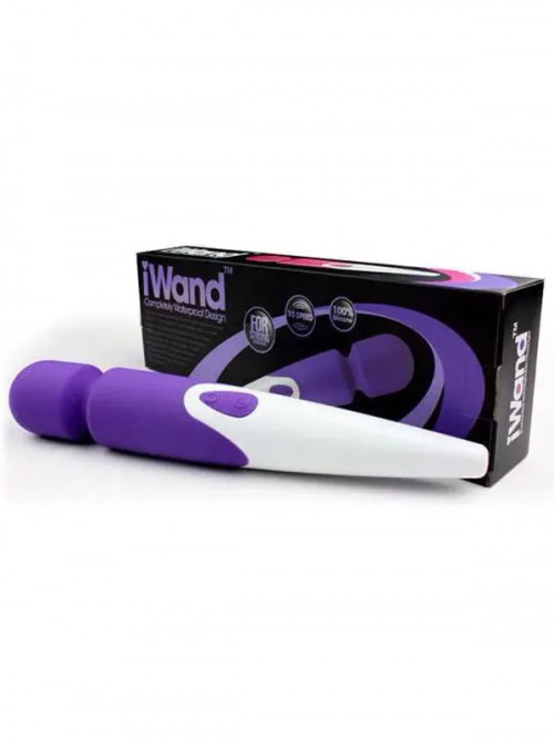 iWand Fairy Şarjlı Ultra Güçlü Wand Masaj Vibratörü Mor Ek Resim
