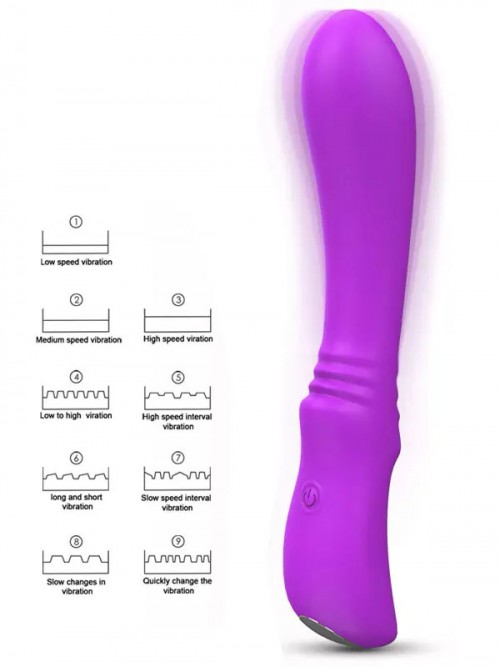 Knight Esnek Ultra Güçlü Şarjlı Vibratör 18 cm 5