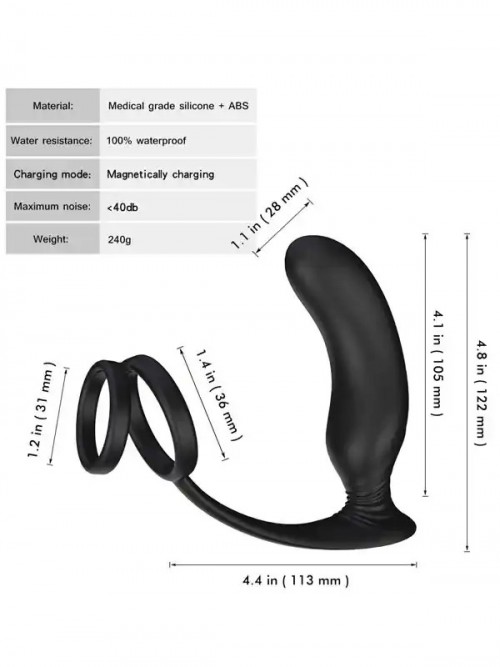 NOXXX Halo Prostat ve Penis Halkalı Şarjlı Anal Masaj Vibratörü 3