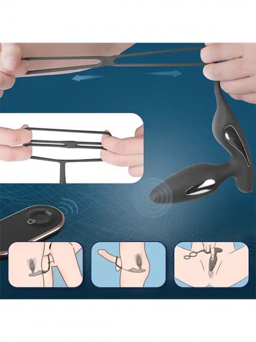 Lava-RCT Penis Halkalı Şarjlı Giyilebilir Anal Vibratör Ek Resim