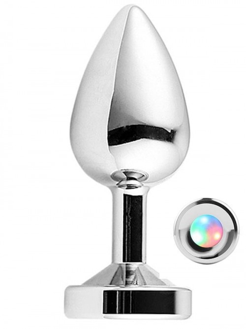 NOXXX Led Işıklı Çelik Anal Plug Orta Boy 4