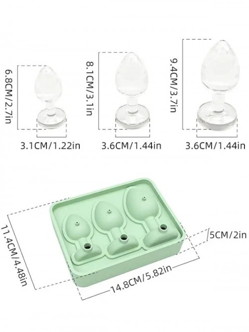 NOXXX Anal Plug Şeklinde Silikon 3’lü Buz Kalıbı 6