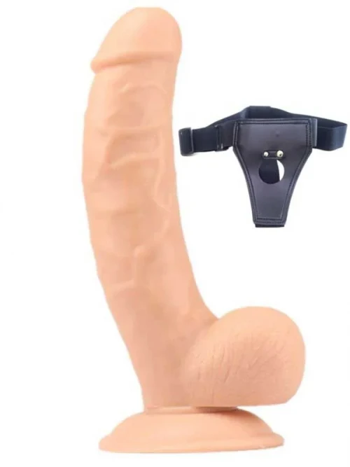 NOXXX Belden Bağlamalı Realistik Dildo İçi Dolu 21 cm 2