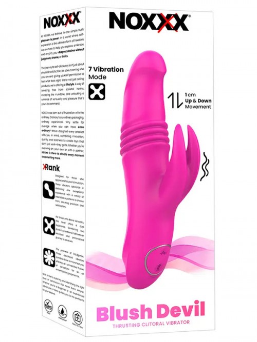 NOXXX Blush Devil Titreşimli ve İleri Geri Hareketli Tavşan Vibratör 5