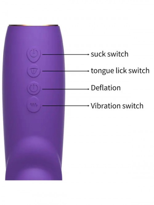 NOXXX Charoite Yalama ve Emme Özellikli Çift Taraflı Vibratör Ek Resim